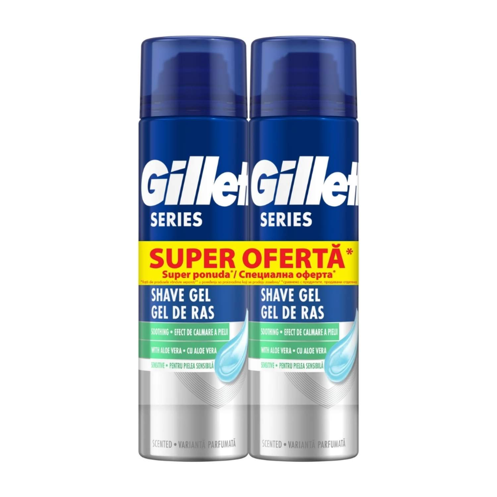 Gillette gel za brijanje Soothing 2x200ml slika 1
