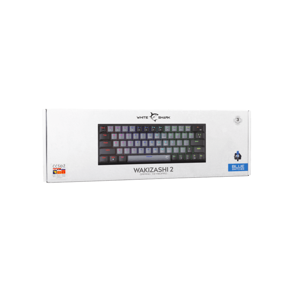 WHITE SHARK Tastatura GK-002722V2 WAKIZASHI-2 / HR, plavi prekidači slika 6