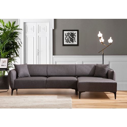 Atelier Del Sofa Kutna garnitura, Tamno siva, Belissimo Right - Dark Grey slika 2