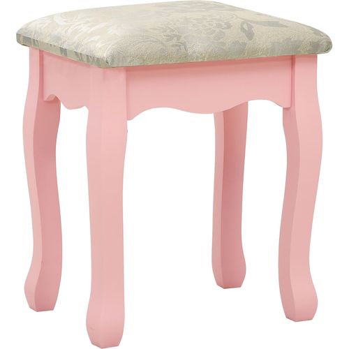 Toaletni stolić sa stolcem rozi 50x59x136 cm drvo paulovnije slika 32