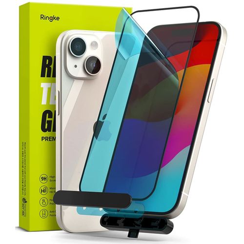 Ringke Cover Display ID Glass kaljeno staklo za iPhone 15 -crno slika 1