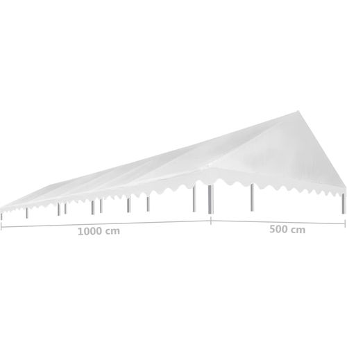 Krov za šator za zabave 5 x 10 m bijeli 450 g/m² slika 15