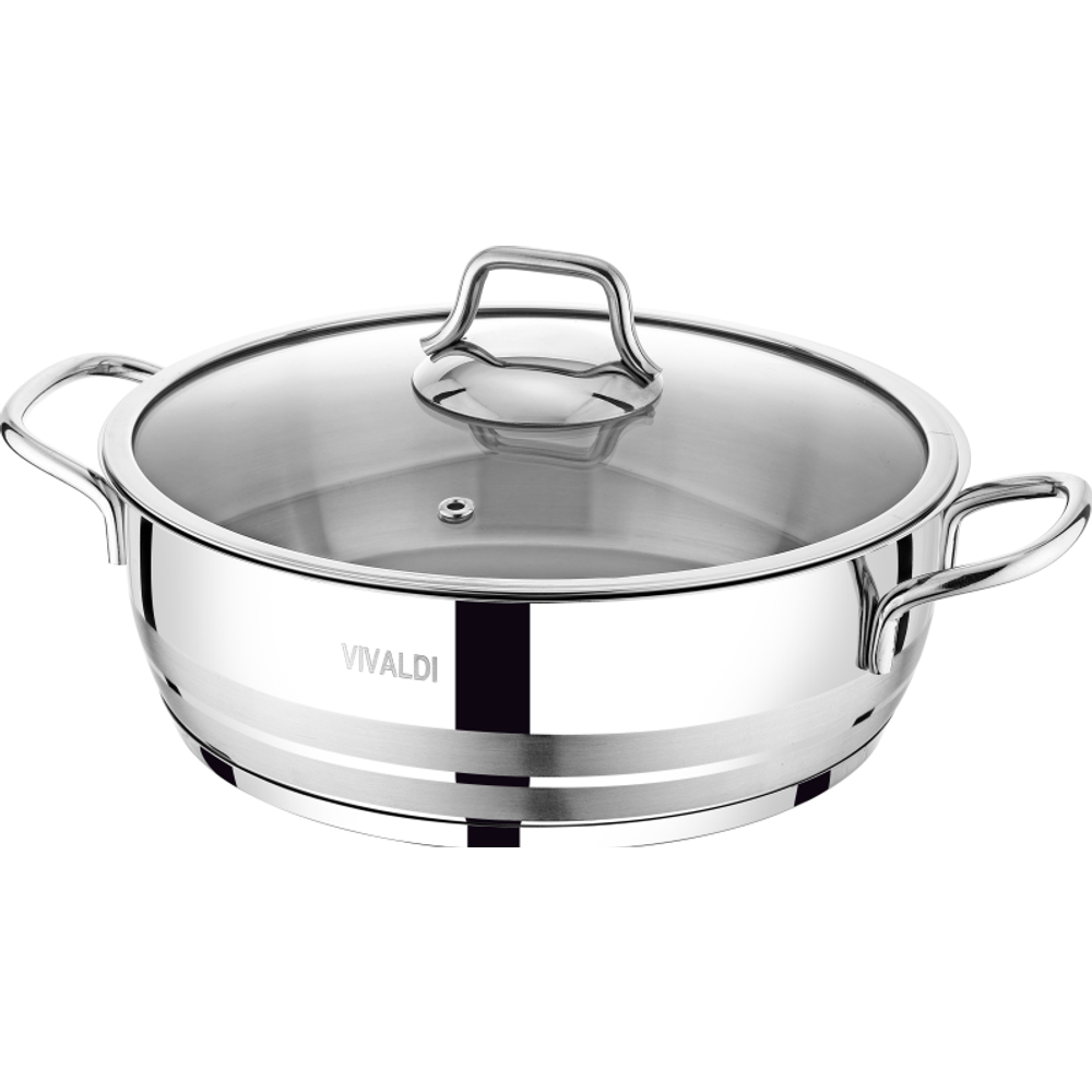 Vivaldi Aster Plitki lonac 28x8,5 cm, 4,6L, INOX 18/10 slika 1