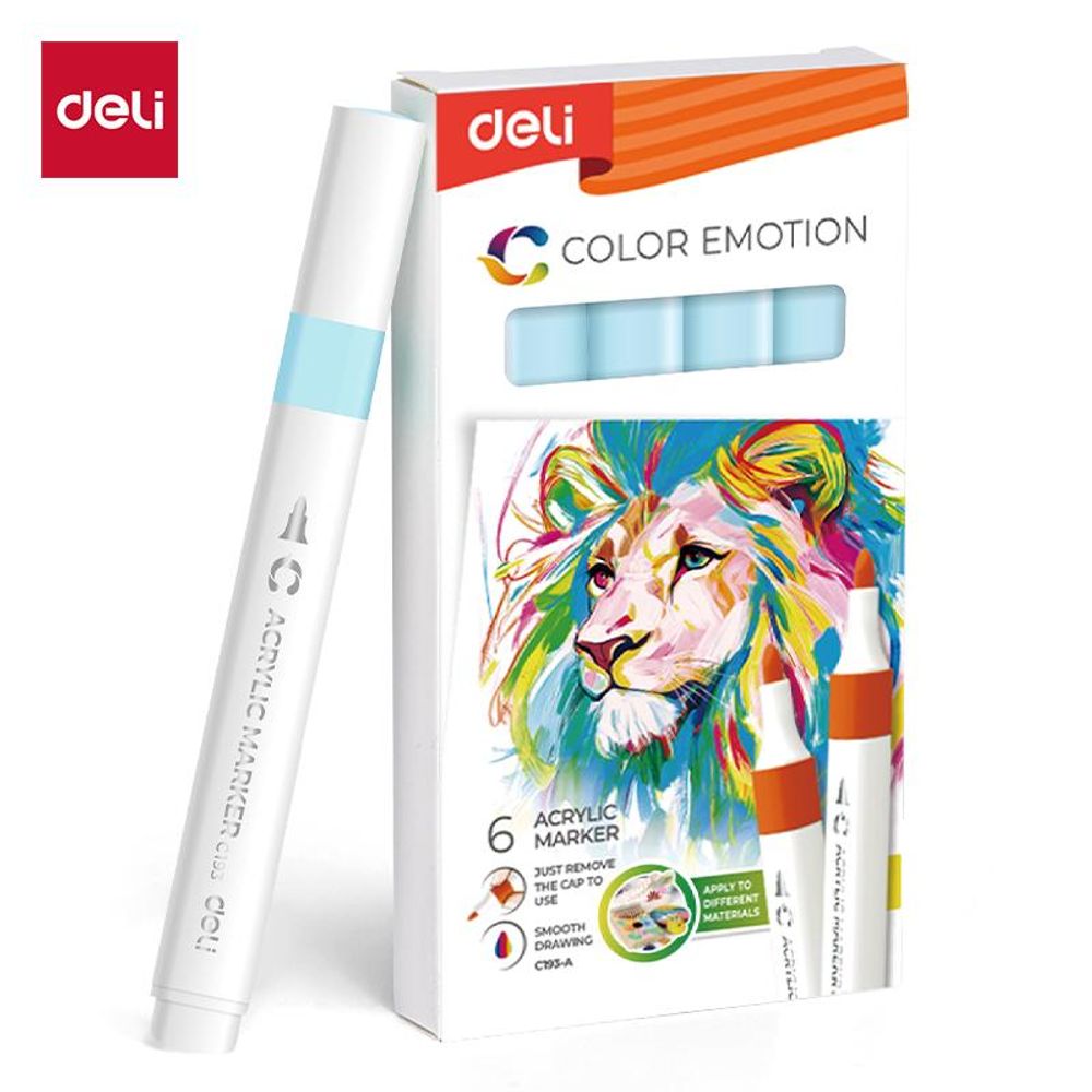 AKRILNI MARKER DELI SVETLO PLAVI COLOR EMOTION EC193A-Light Blue 148 slika 1