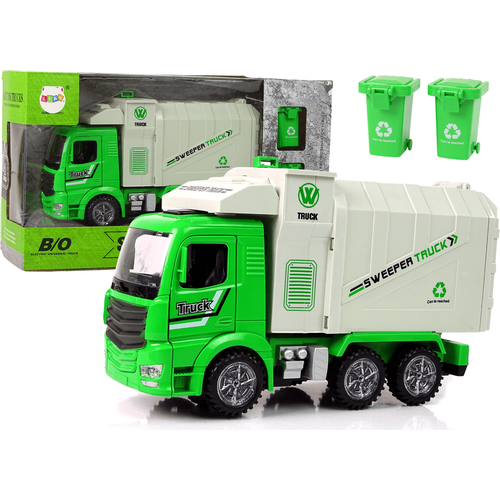 Kamion za odvoz smeća s 2 kante zeleni slika 1