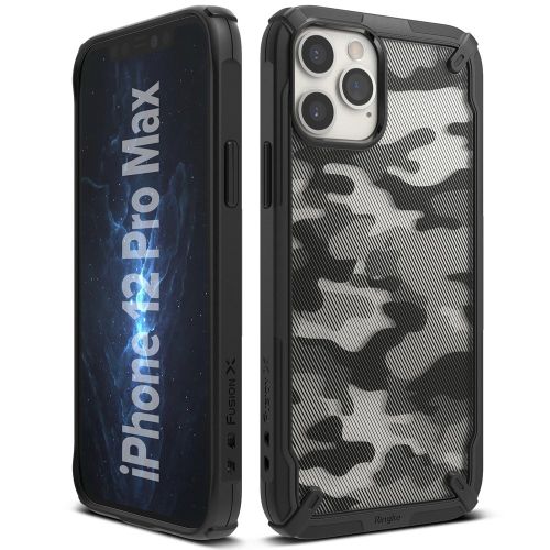 Ringke Fusion X Design izdržljiva futrola s TPU odbojnikom za iPhone 12 Pro Max Camo slika 1