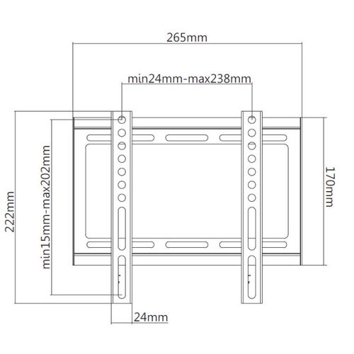 Xwave FIX 23-43 Nosač za TV/VESA 200x200/35kg/2cm od zida slika 5