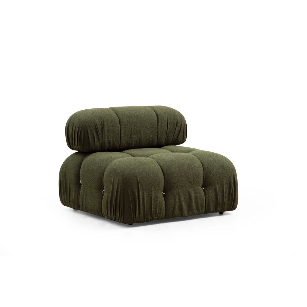 Ugaona Sofa Bubble Green L1-O1-1R-PUF u Zelenoj Boji slika 4