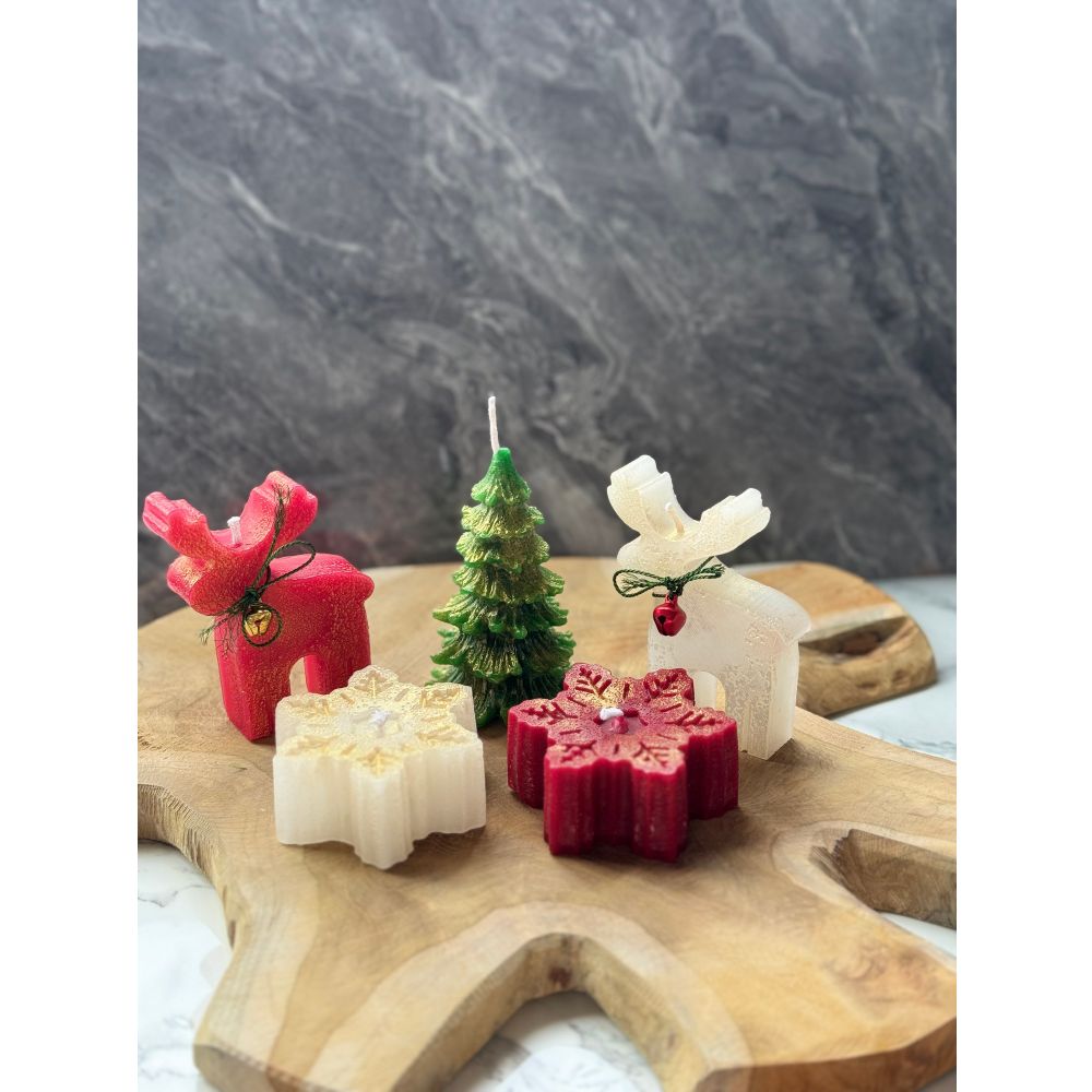 Candle set (5 pieces) Christmas Candle Set16, colour: multicolor slika 1