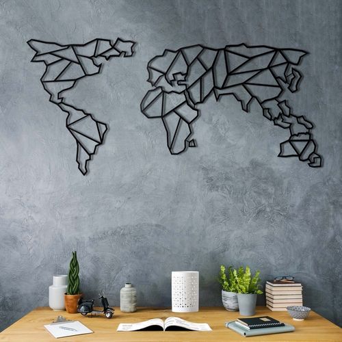 Wallity Metalna zidna dekoracija, World Map slika 3