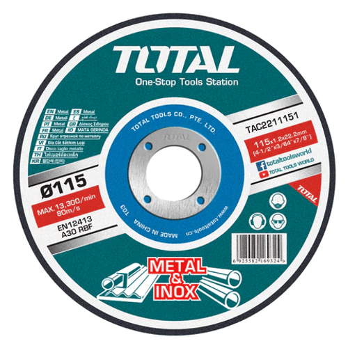 TOTAL Abrazivni disk za rezanje metala TAC2211151 slika 1