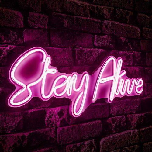 Wallity Zidna LED dekoracija, Stay Alive - Pink slika 2