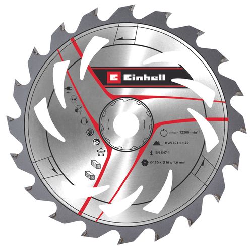 Einhell Pribor za kružne testere TCT Rezni list 150x16x1,6mm T20) slika 1