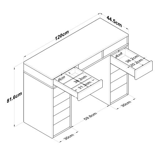 BJ106 - 2881 White Make-Up Table slika 9