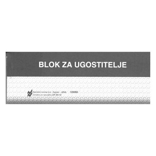 XII-12 KONOBARSKI BLOK; Blok 100 listova, 14,5 x 5,5 cm slika 1