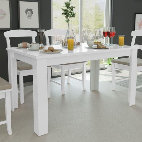 Blagavaonski stol 140 x 80 x 75 cm bijeli slika 1