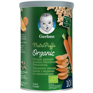 Gerber Organic for Baby Hrskavi proizvod od pšenice i zobi s mrkvom i narančom 35g