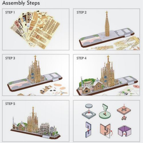 Cubicfun 3D puzle City Line Barcelona slika 5