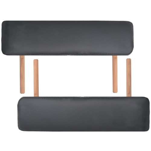 Set sklopivog dvodijelnog masažnog stola 10 cm i stolca crni slika 42