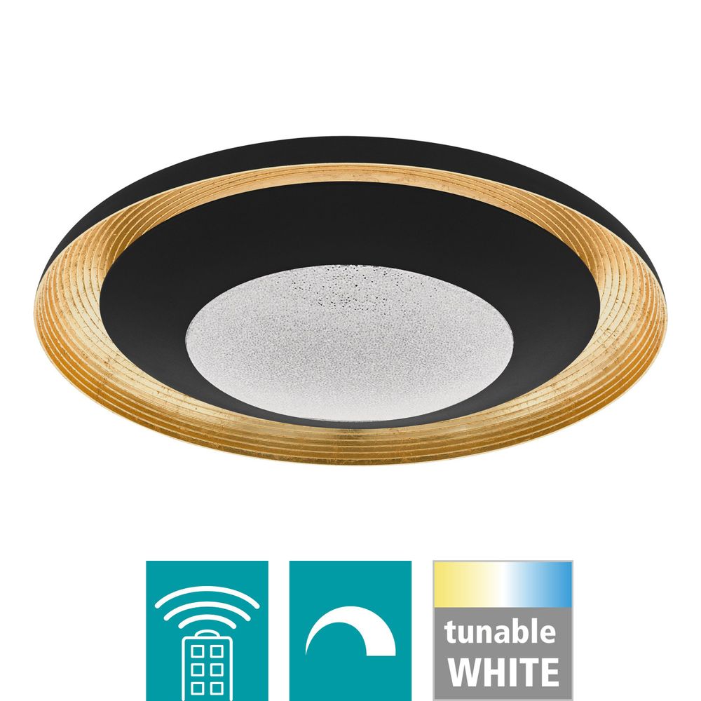 Eglo Canicosa 2 Plafonjera - LED, 37W, Promjer 765mm, Dimabilna, Crno/Zlatna slika 2