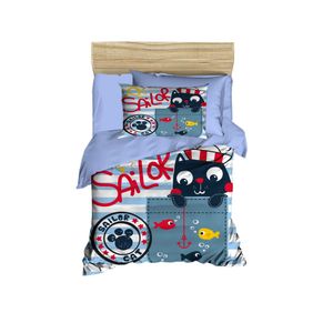 PH146 Blue
White
Red Baby Quilt Cover Set