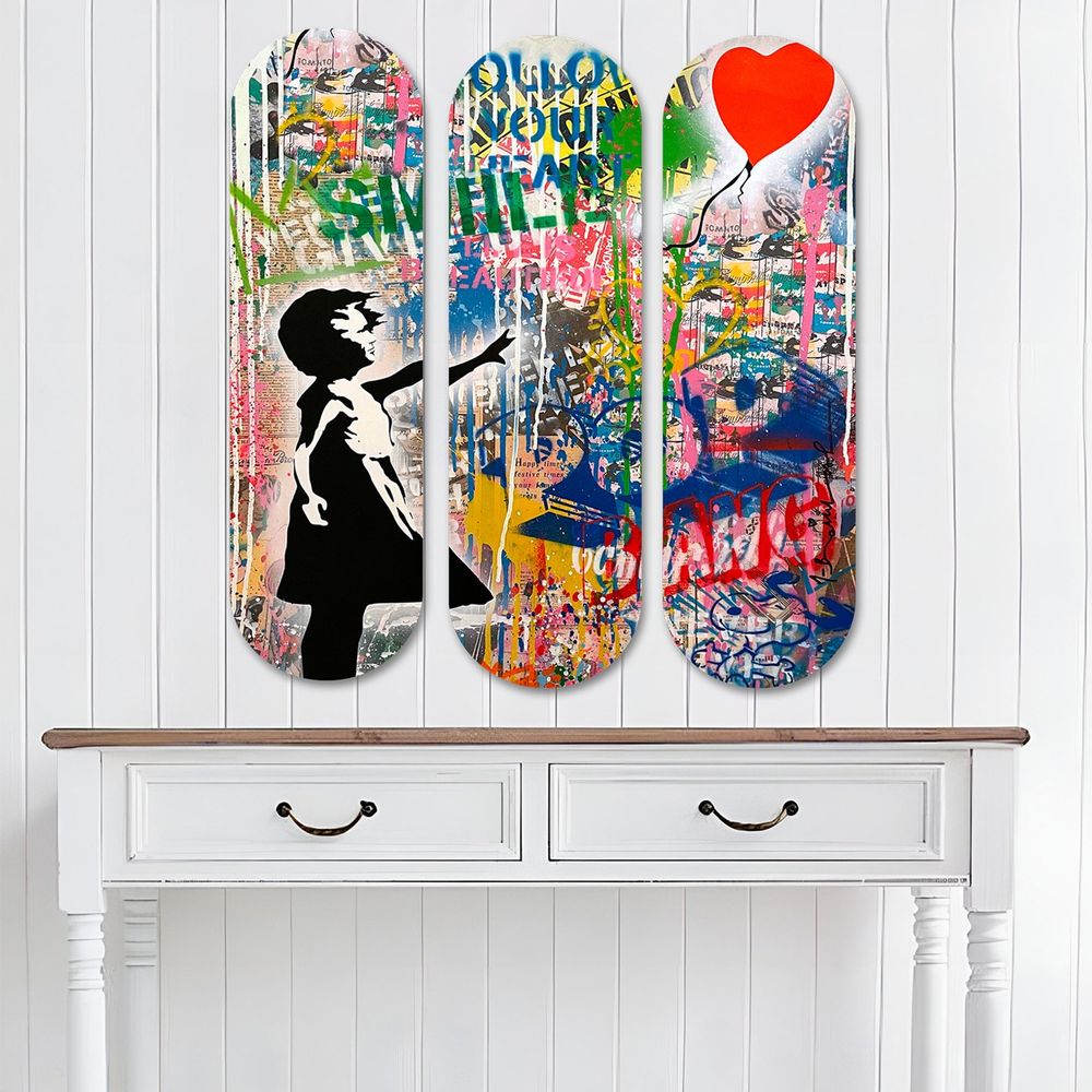 Dekorativna Slika na MDF Ploči 3KY3801 Multicolor (Set od 3 Komada) slika 1