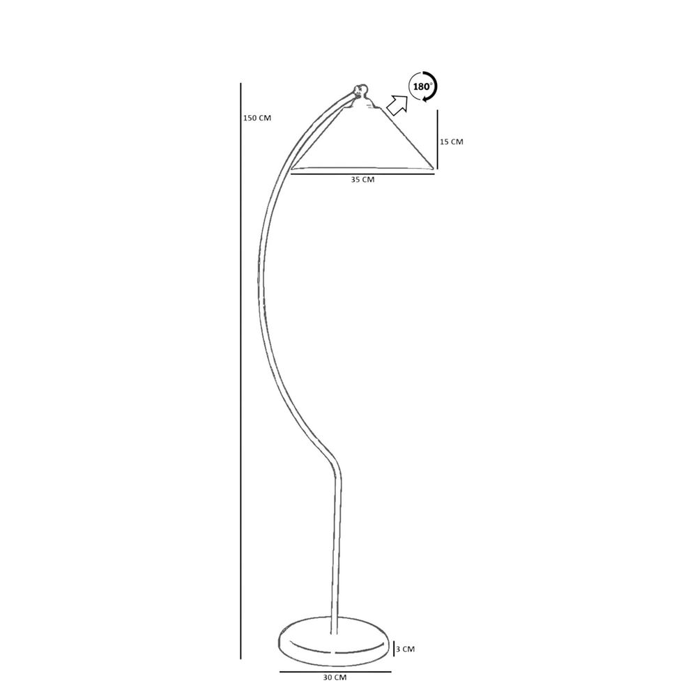 Opviq Podna lampa 524, crna slika 4