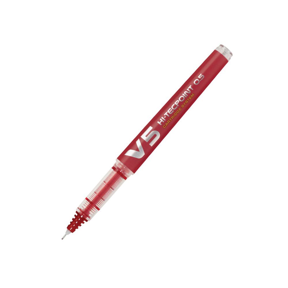 ROLER PILOT V5 HI-TECPOINT 0.5 REFILLABLE CRVENI slika 1