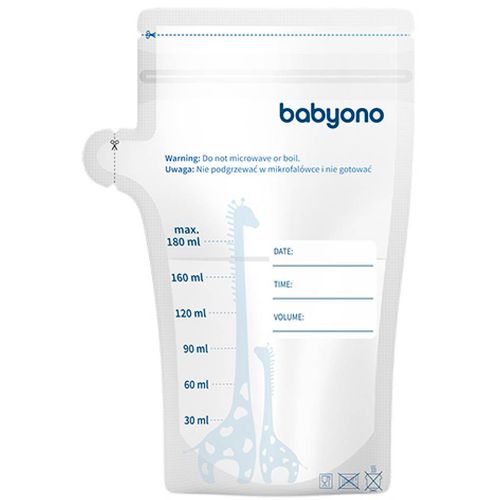 BabyOno Vrećice za pohranu mlijeka, 180 ml, 30 kom slika 1