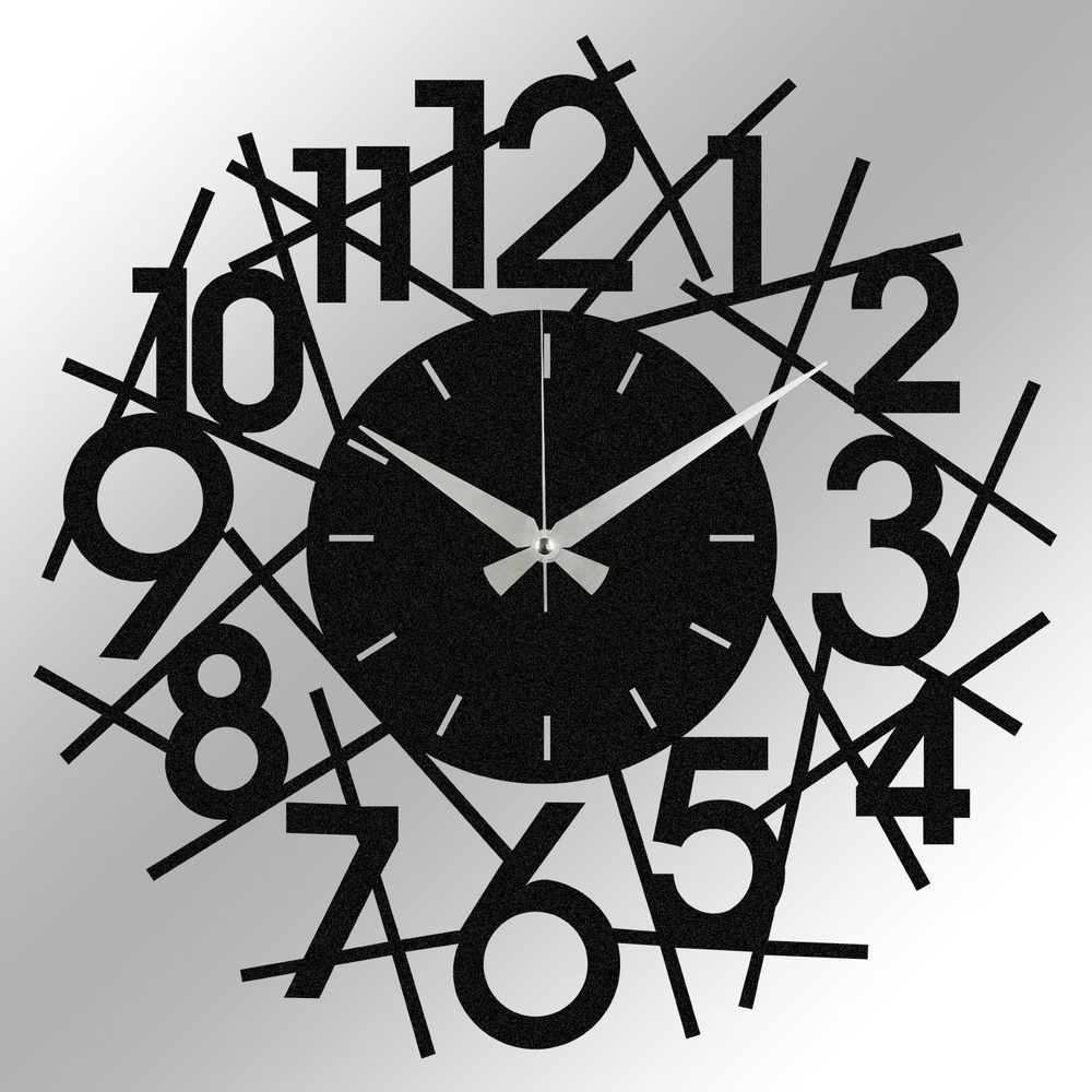 Decorative metal wall clock Rasputin, colour: black slika 6