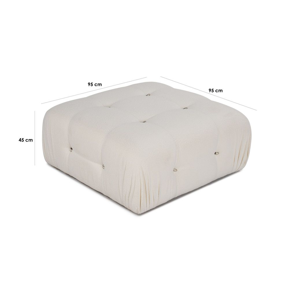 Bubble Pouffe - Bež Bijeli Tufet slika 4