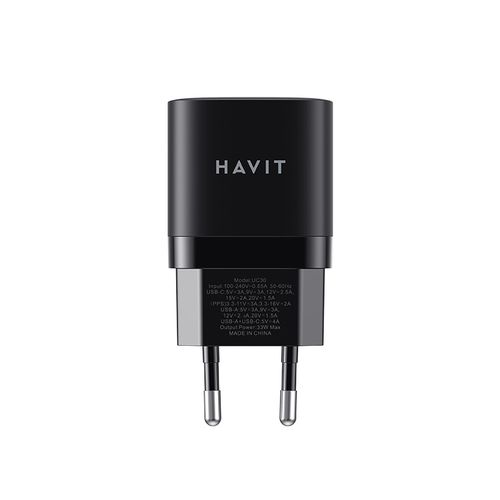 HAVIT Kućni punjač UC30 TYPE-C + USB PD30W slika 1