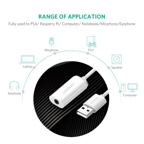 Ugreen USB-A na 3.5 mm Aux Bel adapter - u kutiji slika 6