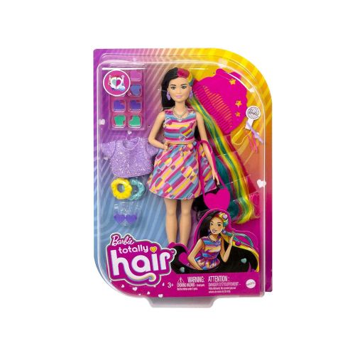 Lutka Barbie Totally Hair - Šareni dizajn sa srcima slika 7