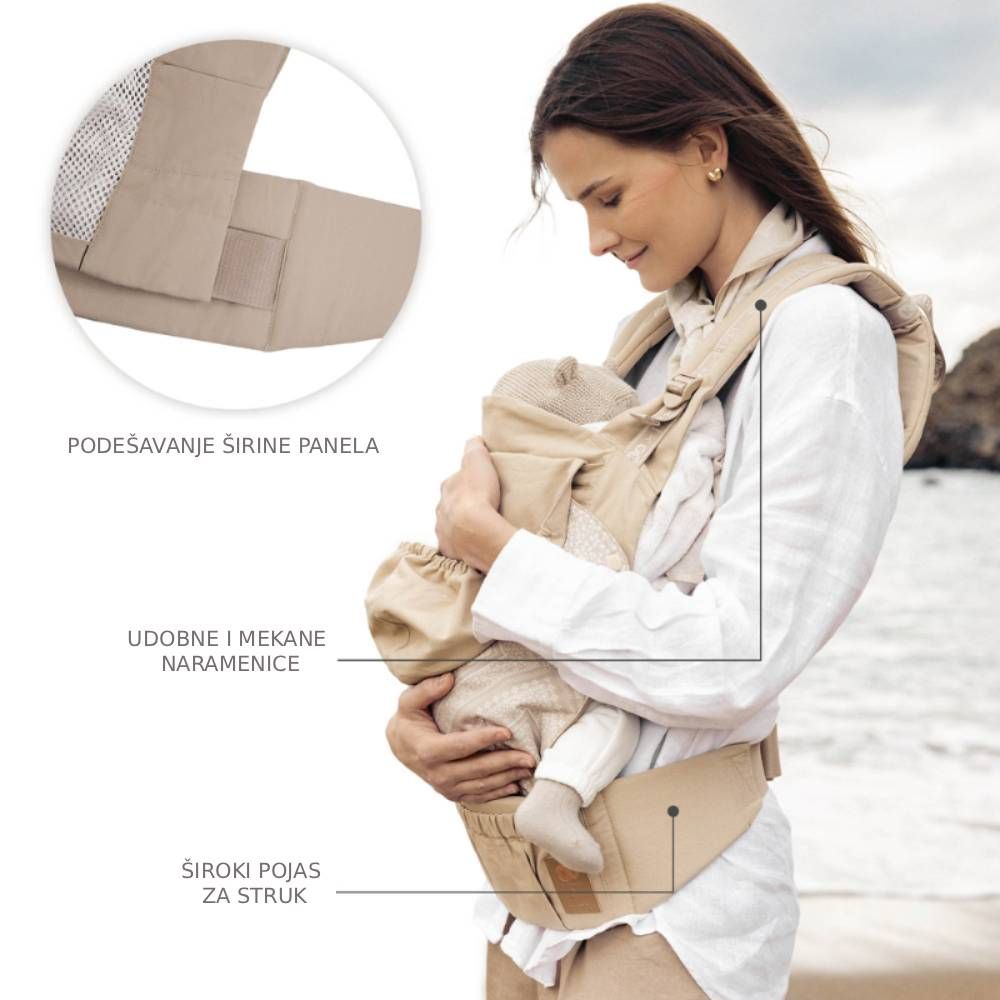 Kinderkraft nosiljka Huggy Bizuu, dune whisper slika 7