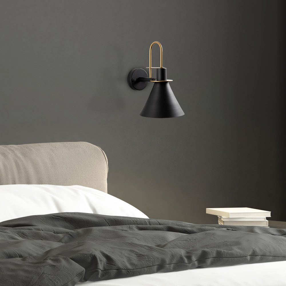 Zidna Lampa Arco - 15040, boje: Crna slika 4