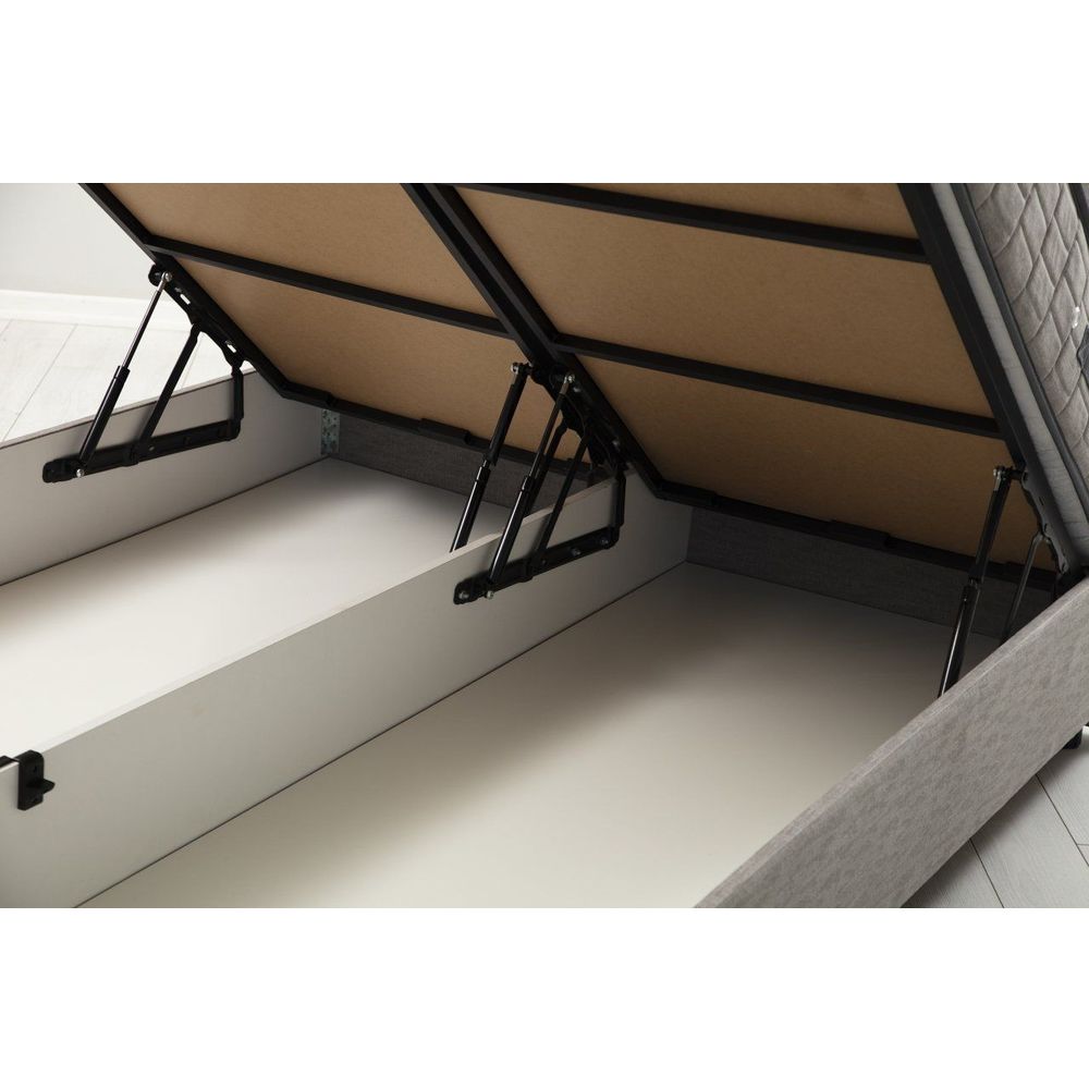 Vitalia Set 120 x 200 - Jednostruki krevet u svijetlo sivoj boji s madracem i uzglavljem slika 5