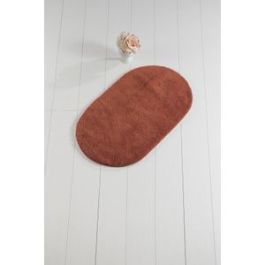 Colourful Cotton Akrilna kupaonska prostirka Colors of Oval - Brick Red