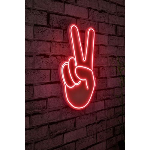 Wallity Ukrasna plastična LED rasvjeta, Victory Sign - Red slika 6