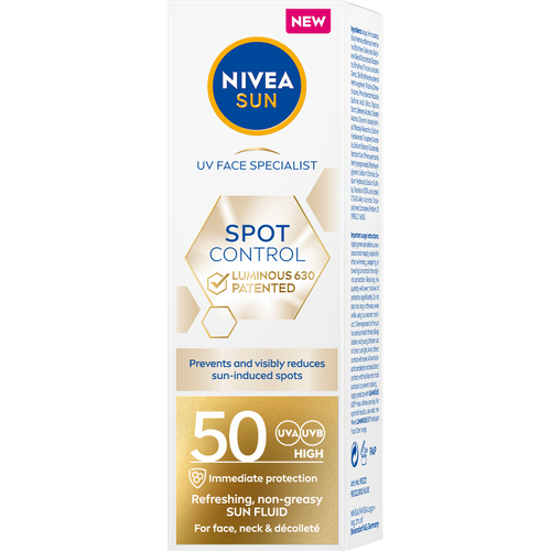 NIVEA SUN luminous spot control fluid za zaštitu kože lica od sunca SPF 50 40 ml slika 3