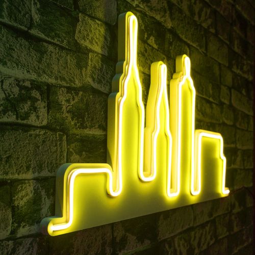 Wallity Ukrasna plastična LED rasvjeta, City Skyline - Yellow slika 7