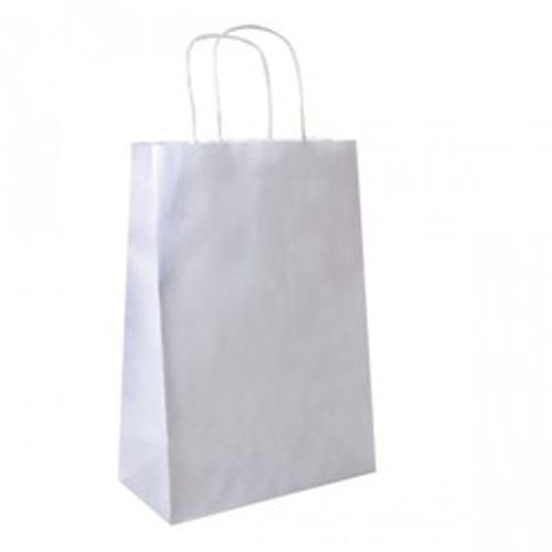 Papirnata vrećica s ručkom bijela 26+14x32 cm 25/1 slika 1