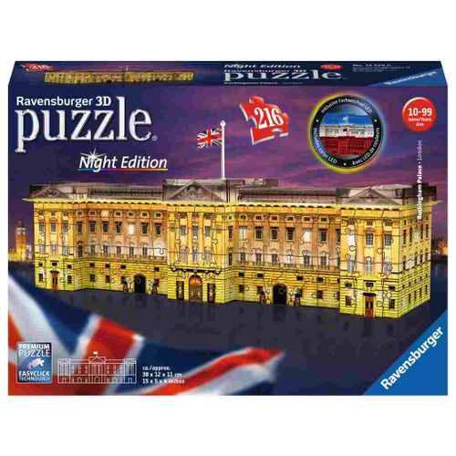 Ravensburger 3D Puzzle Buckingham Palace - Noćna verzija, 216 dijelova slika 1