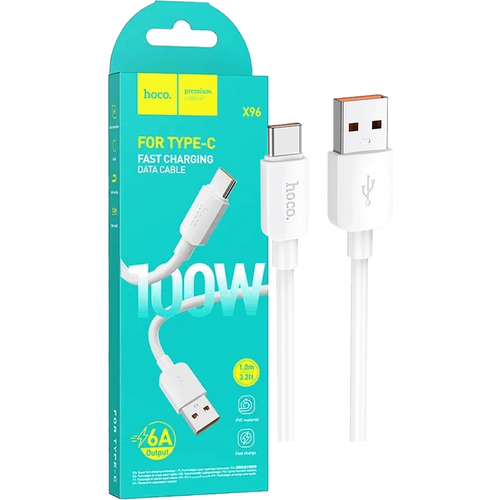 hoco. USB kabl za smartphone, USB-A to type C, 100W, bijela - X96 Hyper, 100W, White slika 1