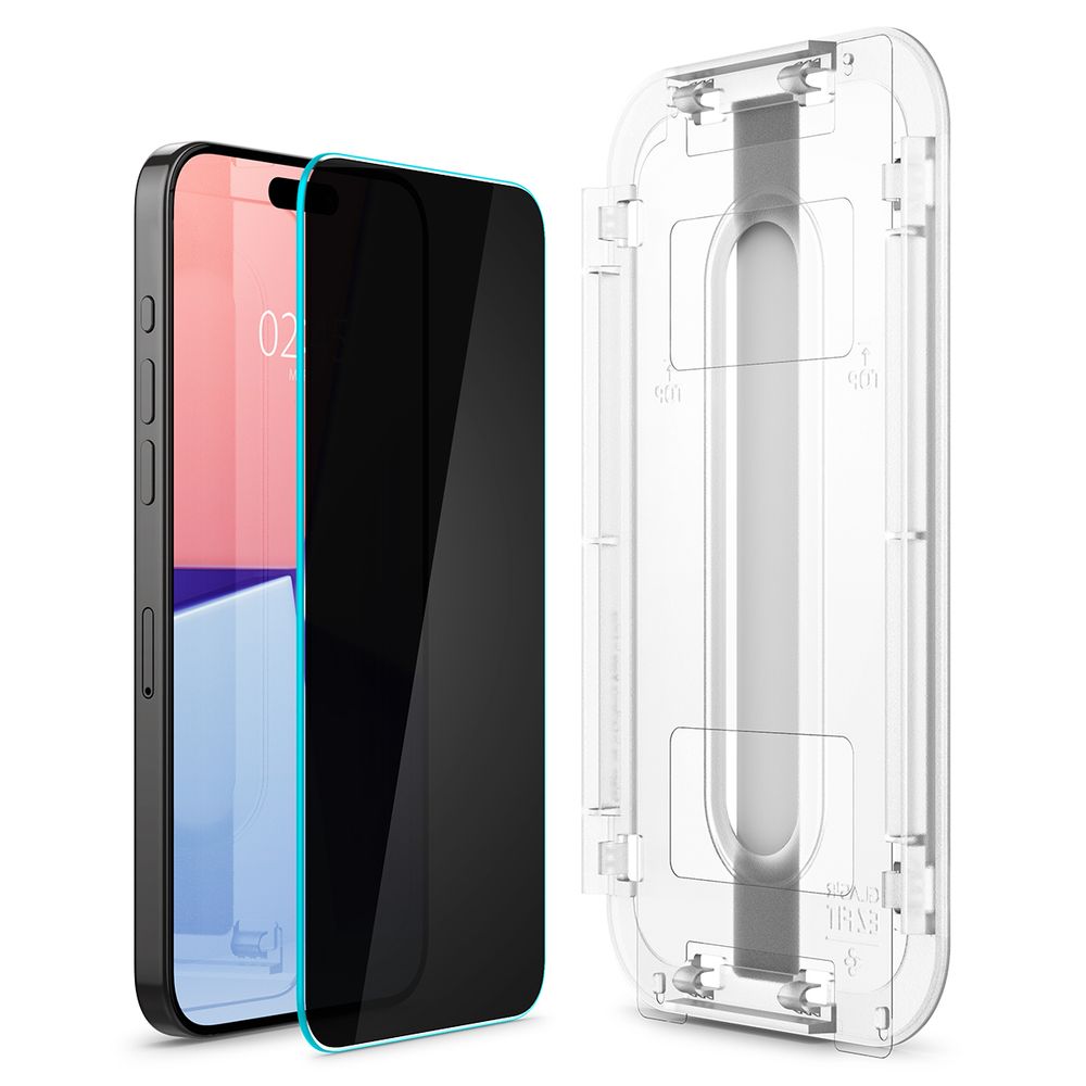 Spigen Glass tR EZ Fit HD Privacy 1 Pack - iPhone 15 Pro slika 4