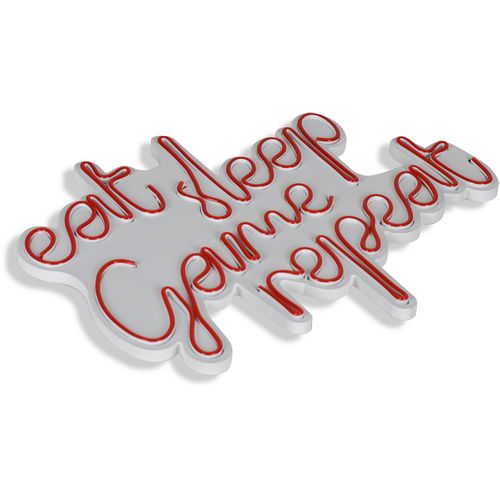 Wallity Ukrasna plastična LED rasvjeta, eat sleep game repeat - red slika 5