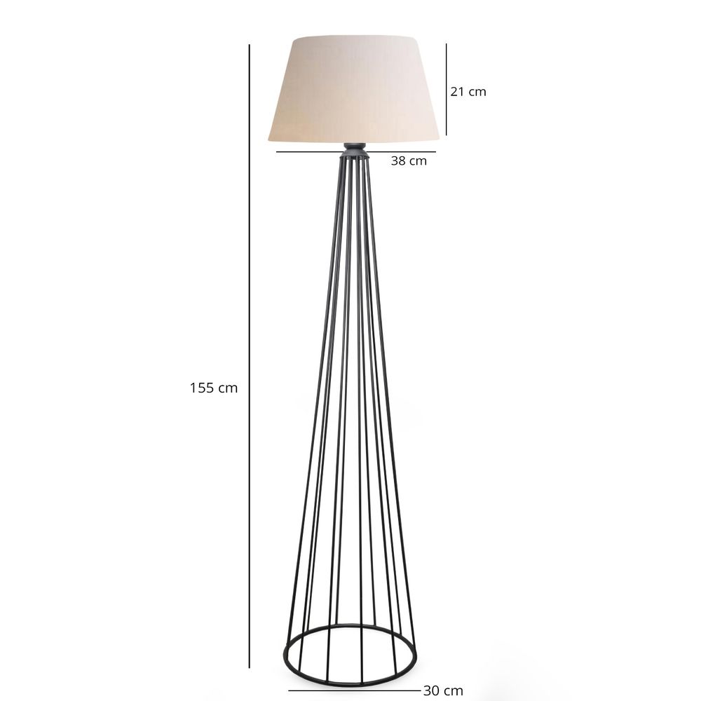 AYD-3044 Krem Podna Lampa slika 3