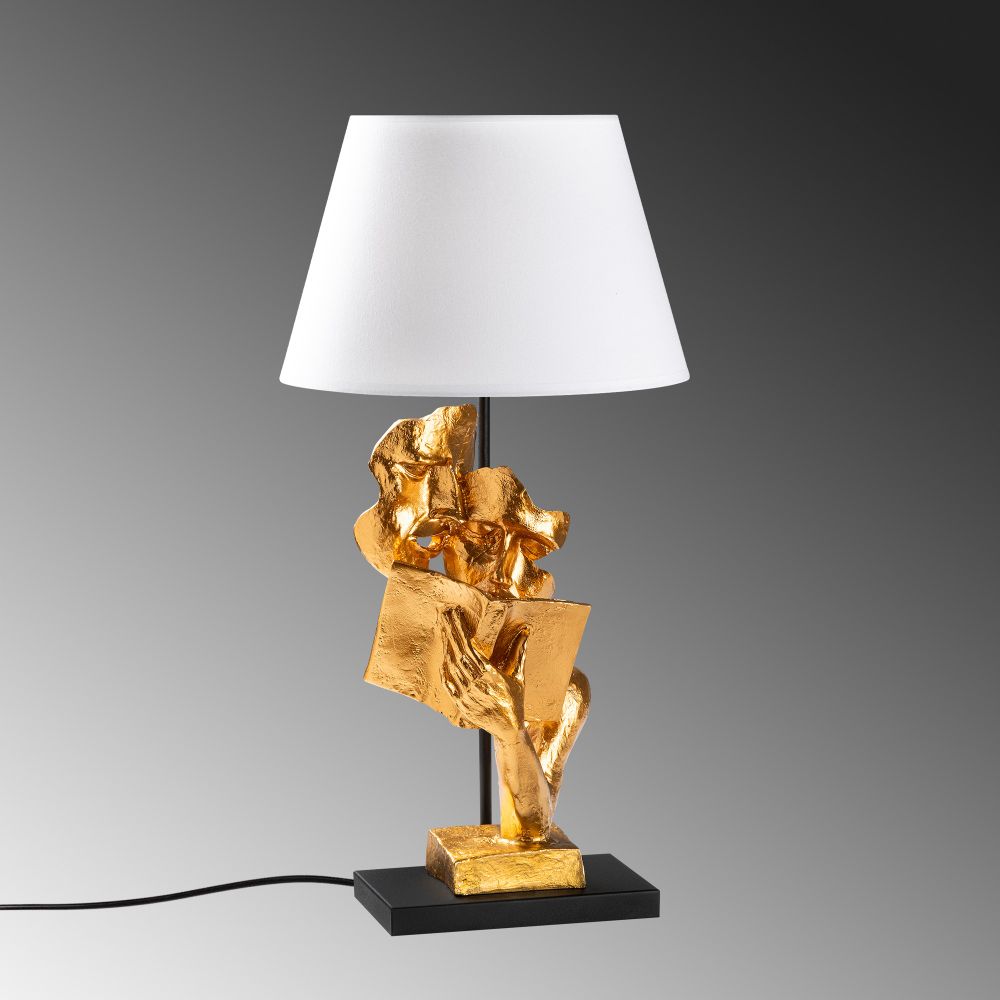 FIGURA-15295 Zlatno-Bijela Stolna Lampa slika 4