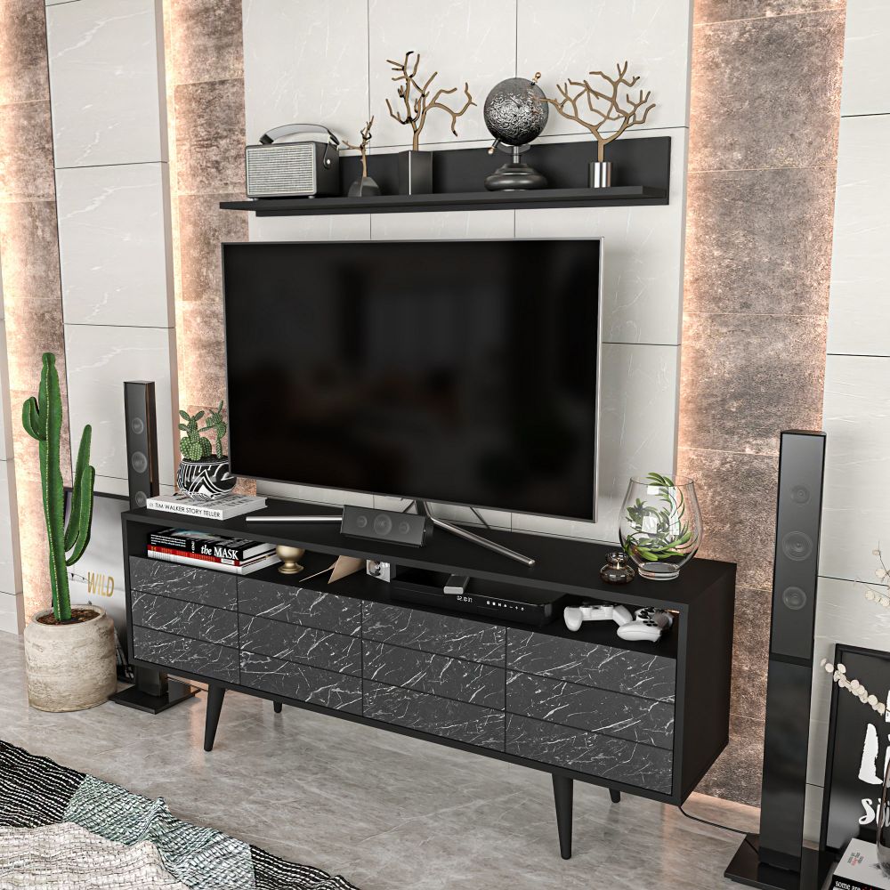 TV komoda Ola - crna slika 2