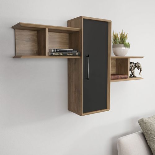 Olida - Walnut, Black Walnut
Black Wall Shelf slika 3